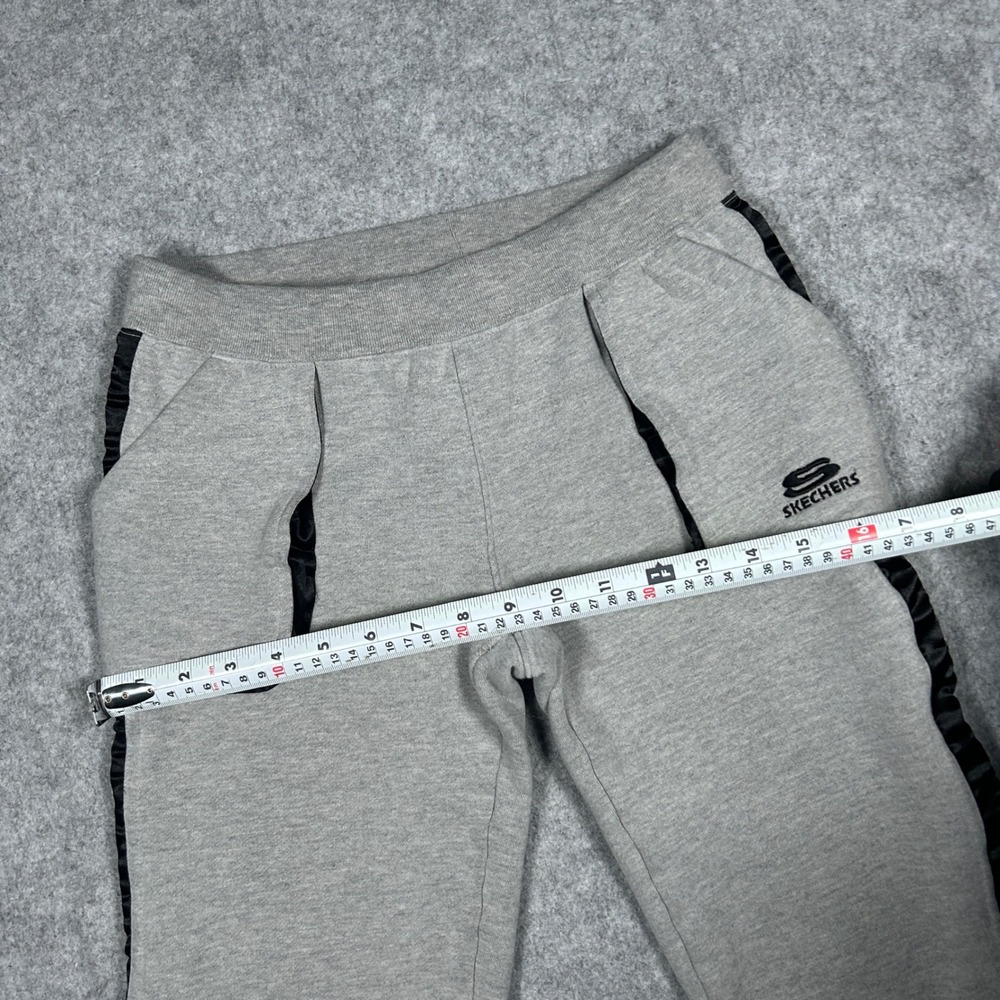 Skechers Sweatpants Womens Large Grey Black Side Stripe Y2K Flare Leg Athleisure - Picture 11 of 16
